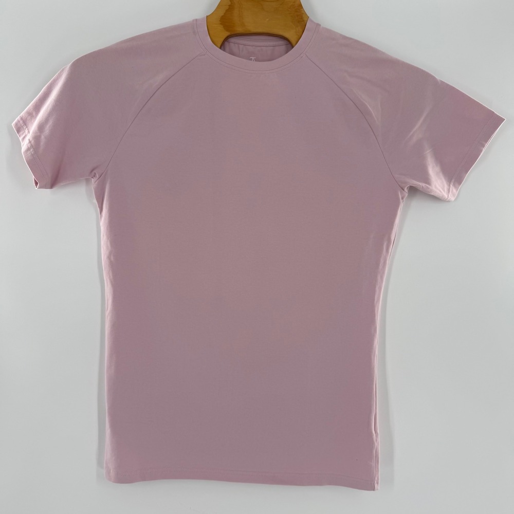 Tailored Athlete Basic T-Shirt Mens Large Mauve Pink Muscle Fit Raglan Tee